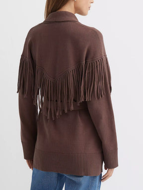 Fringe Belted Cardigan