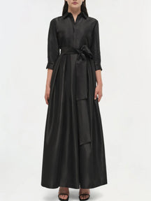 BELTED DRESS GOWN