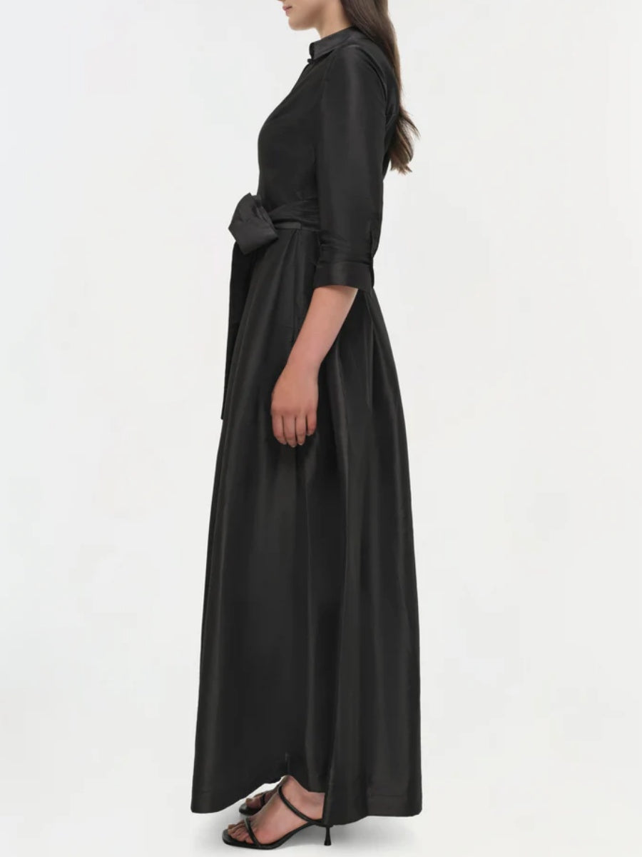 BELTED DRESS GOWN
