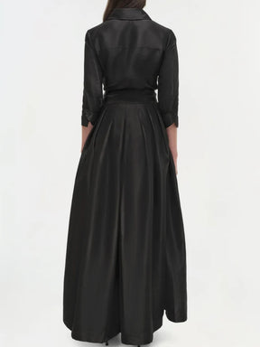 BELTED DRESS GOWN