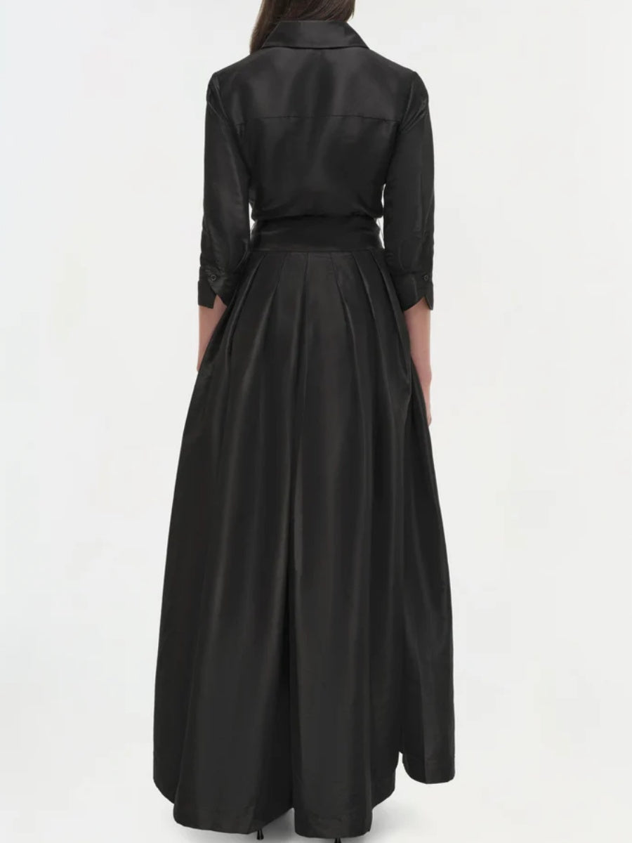 BELTED DRESS GOWN