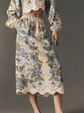 Garden Linen Skirt Set