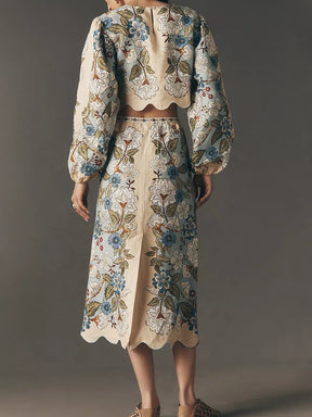 Garden Linen Skirt Set