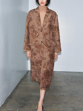 EMBROIDERED LONG COAT