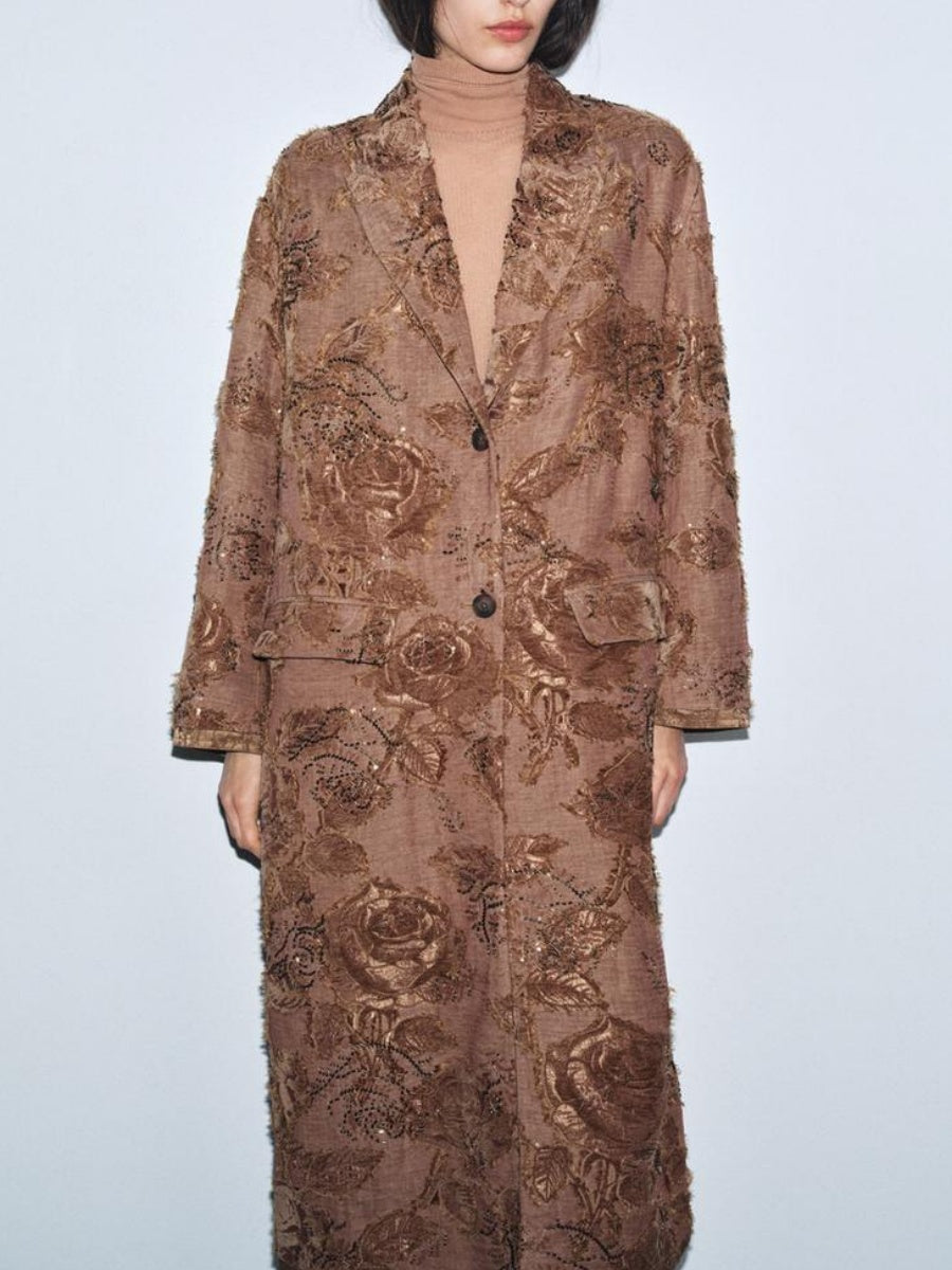EMBROIDERED LONG COAT