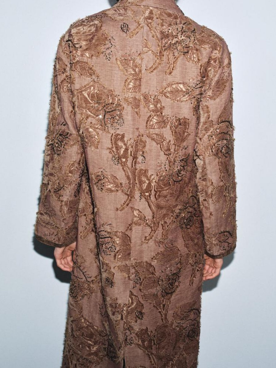 EMBROIDERED LONG COAT