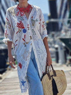 Embroidered Loose Shirt