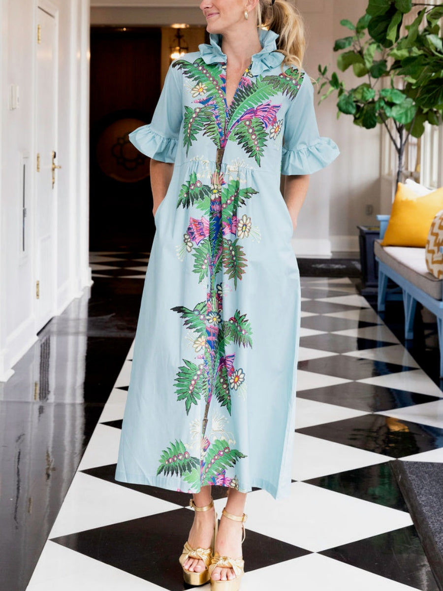 Ruffle Sleeves Dress