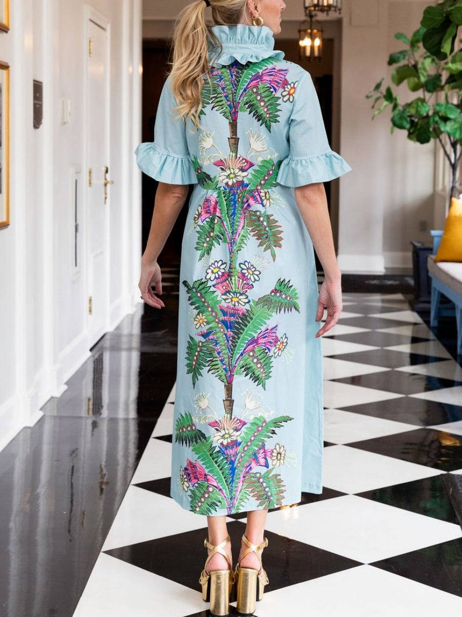 Ruffle Sleeves Dress