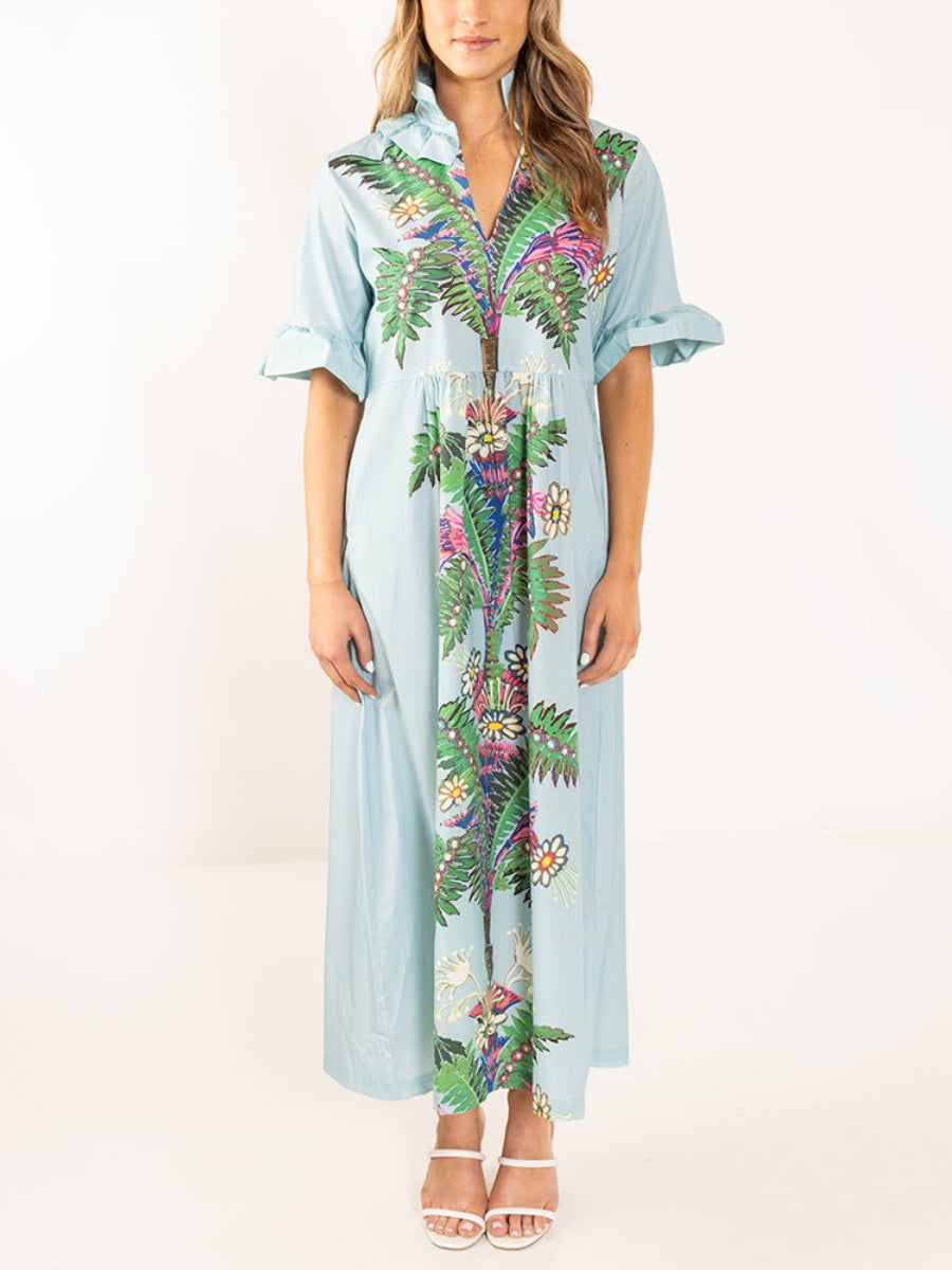 Ruffle Sleeves Dress