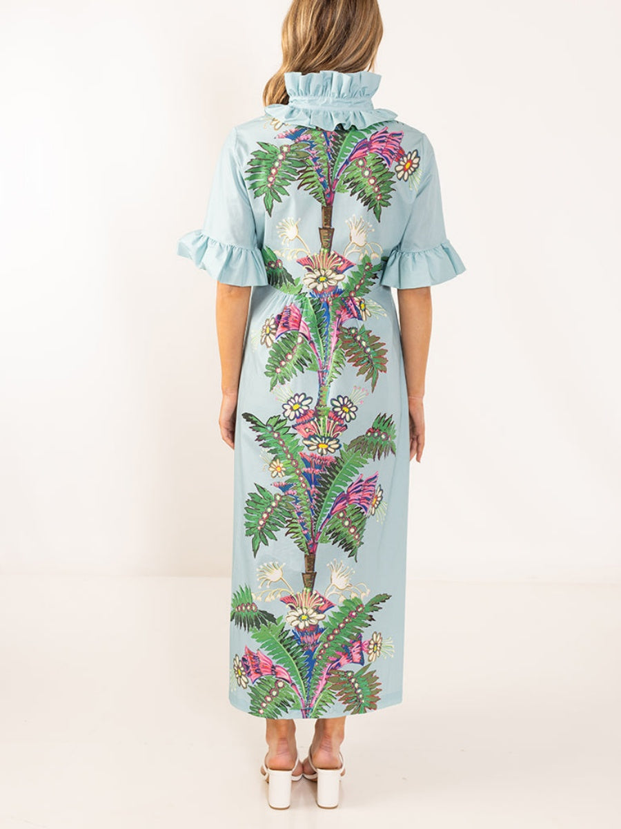 Ruffle Sleeves Dress