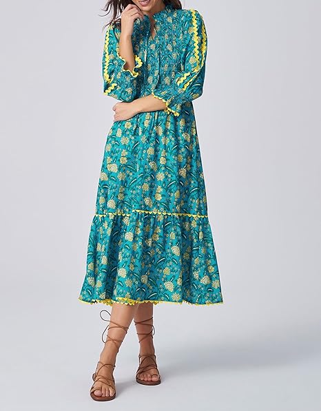 Boho Floral Midi Dress