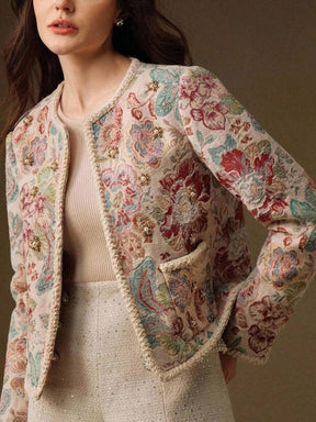 Floral Embroidery Coat