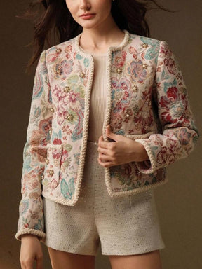 Floral Embroidery Coat