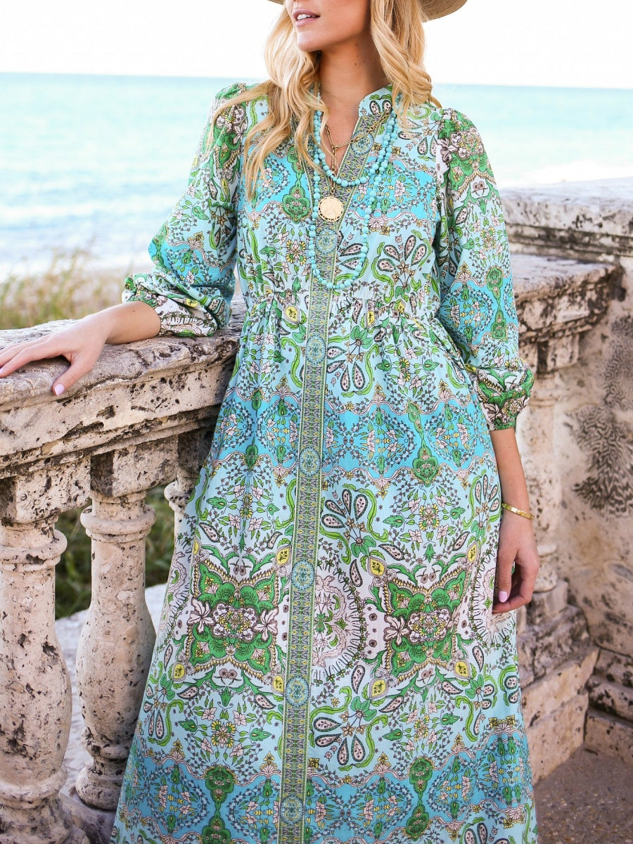 Floral Paisley Print Dress