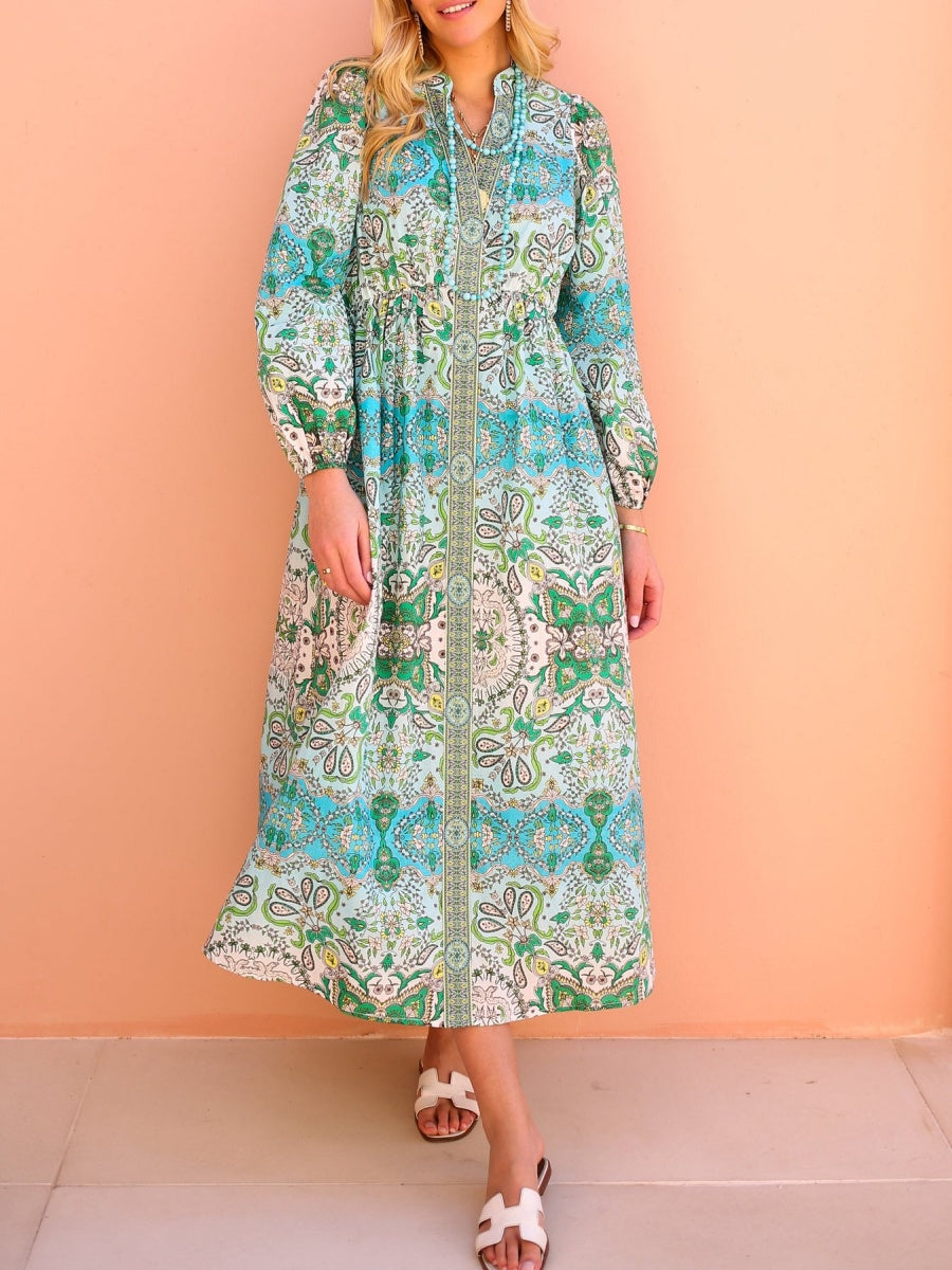 Floral Paisley Print Dress