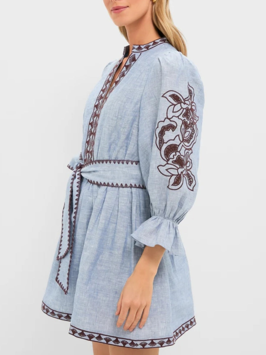 Embroidered Dowling Mini Dress