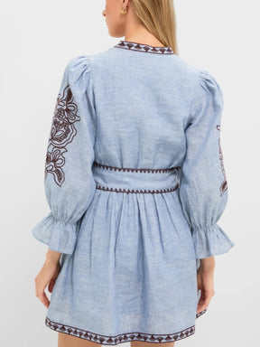 Embroidered Dowling Mini Dress