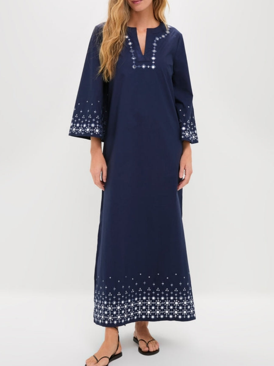 Mirror Embellished Design Dress