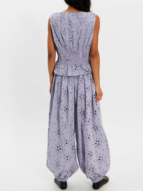 Eyelet Pant Set