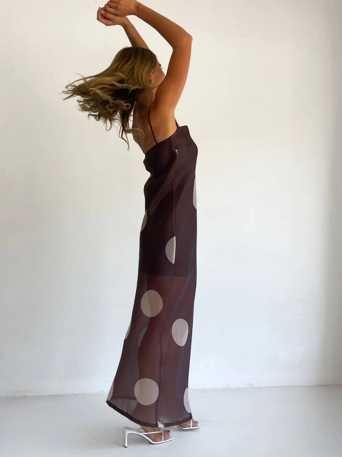 Polka Dot Strapless Dress