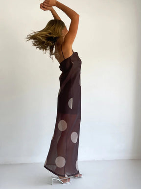 Polka Dot Strapless Dress