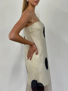 Polka Dot Strapless Dress