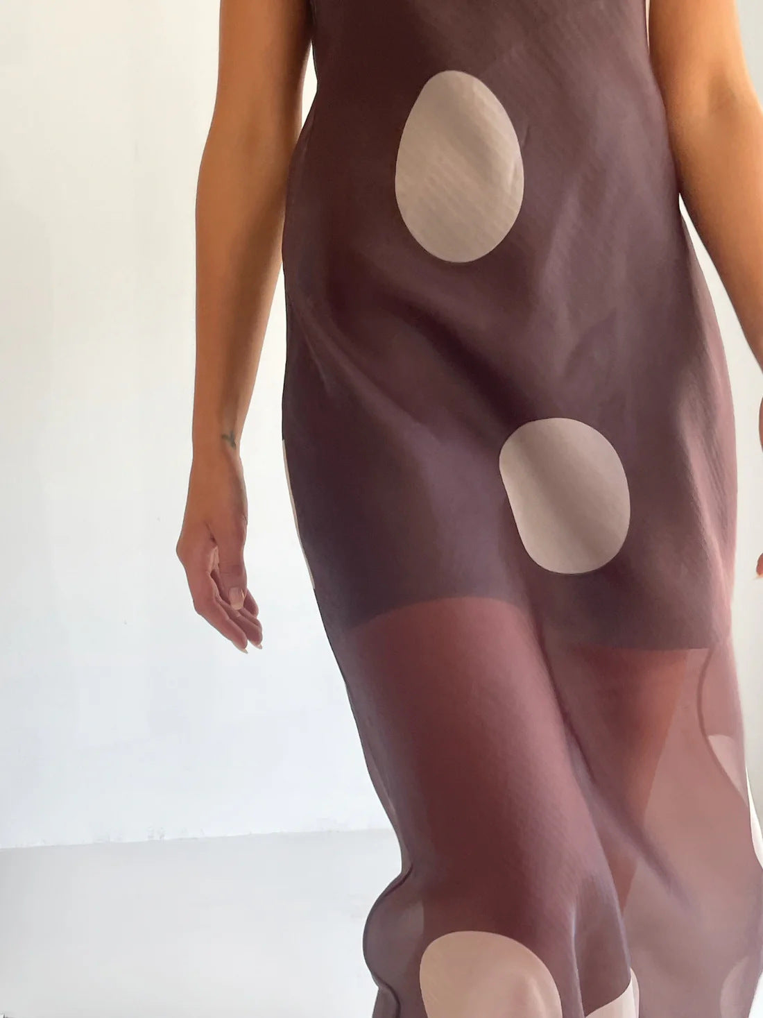 Polka Dot Strapless Dress