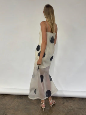 Polka Dot Strapless Dress