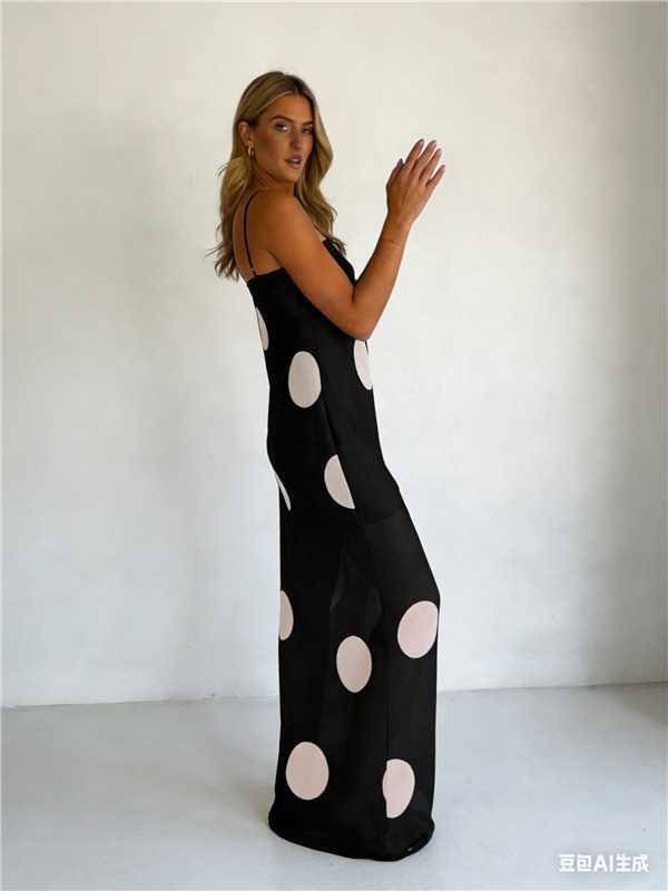 Polka Dot Strapless Dress