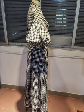 Plaid Casual Shirt Dress