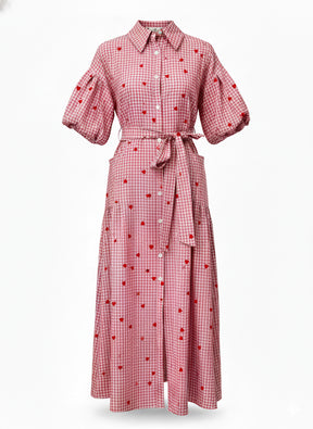 Plaid Casual Shirt Dress