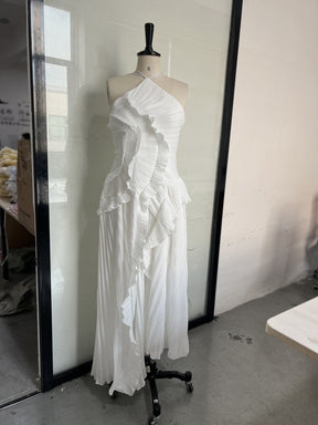 Ruffled Halter Neck Dress
