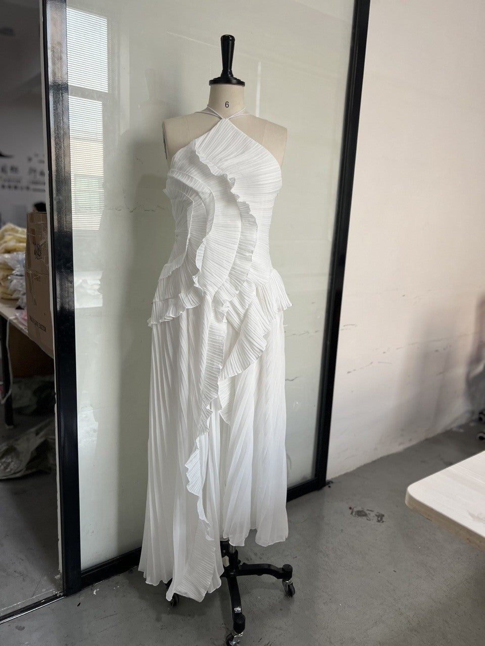 Ruffled Halter Neck Dress