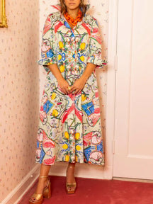 Mint Chinois Shirt Dress