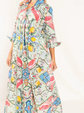 Mint Chinois Shirt Dress