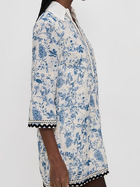 Floral Embroidery Mini Dress