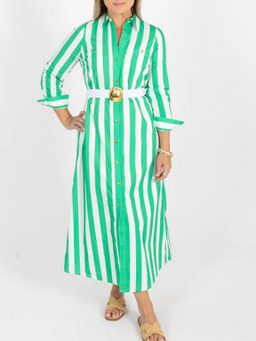 Green Stripe Dress
