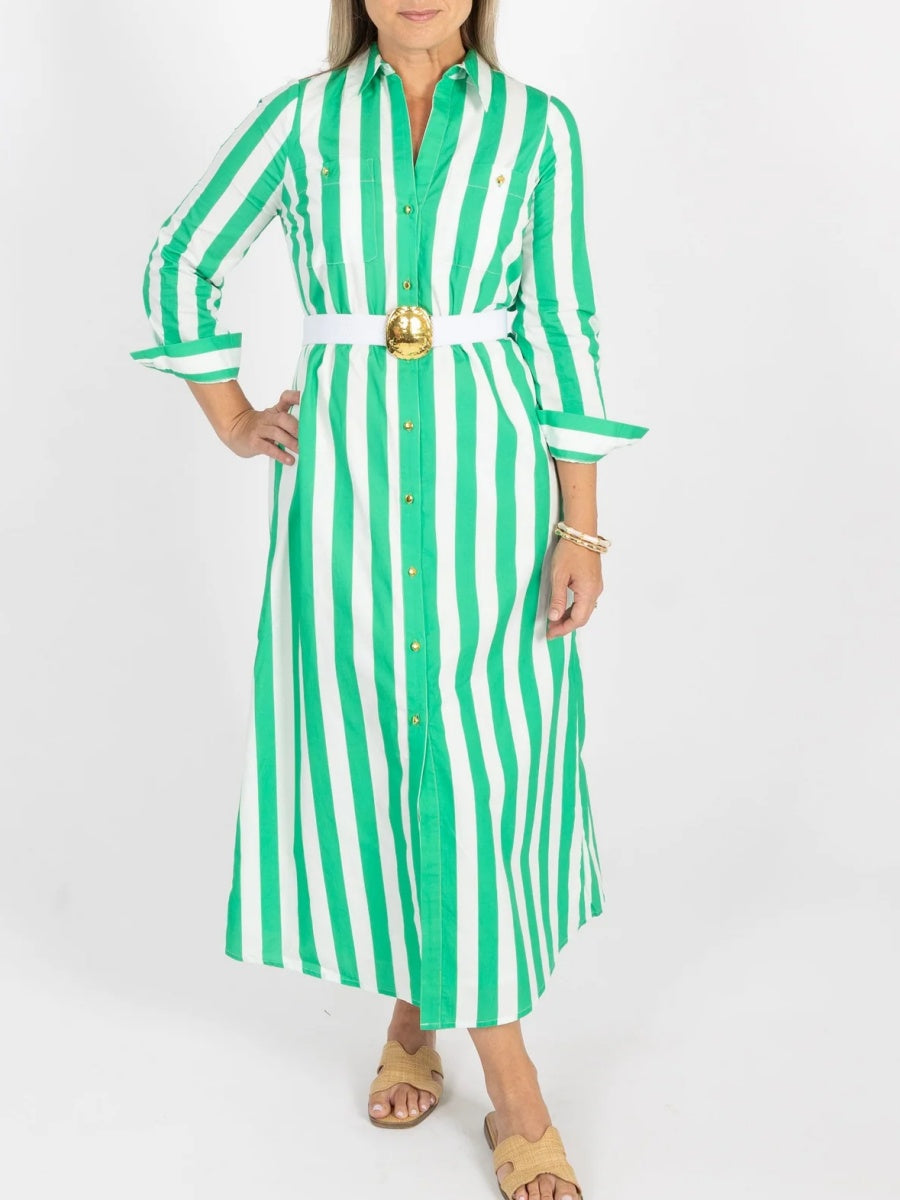 Green Stripe Dress