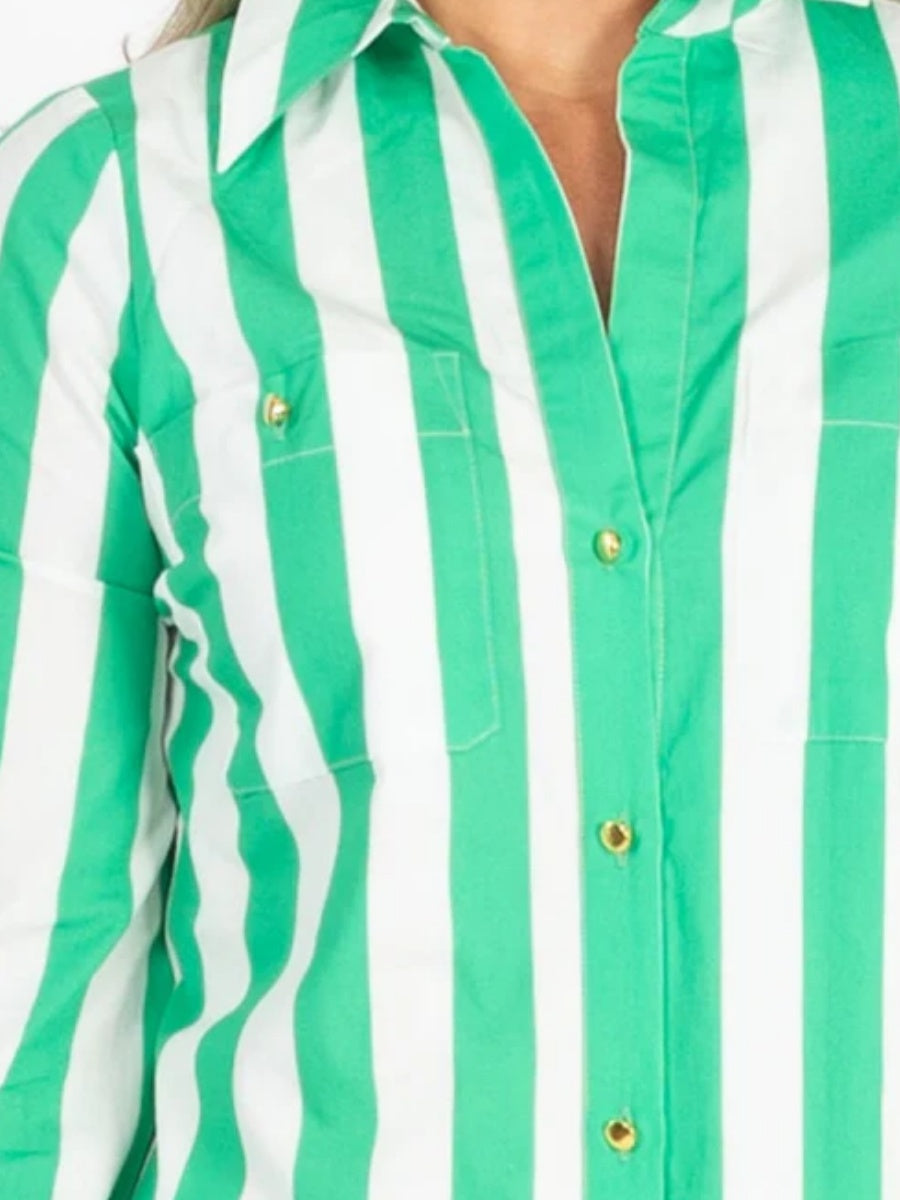 Green Stripe Dress