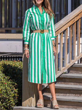 Green Stripe Dress