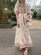 Balloon Sleeves Maxi Dress