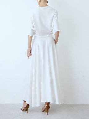 Flowy Midi Dress With Wrap Skirt