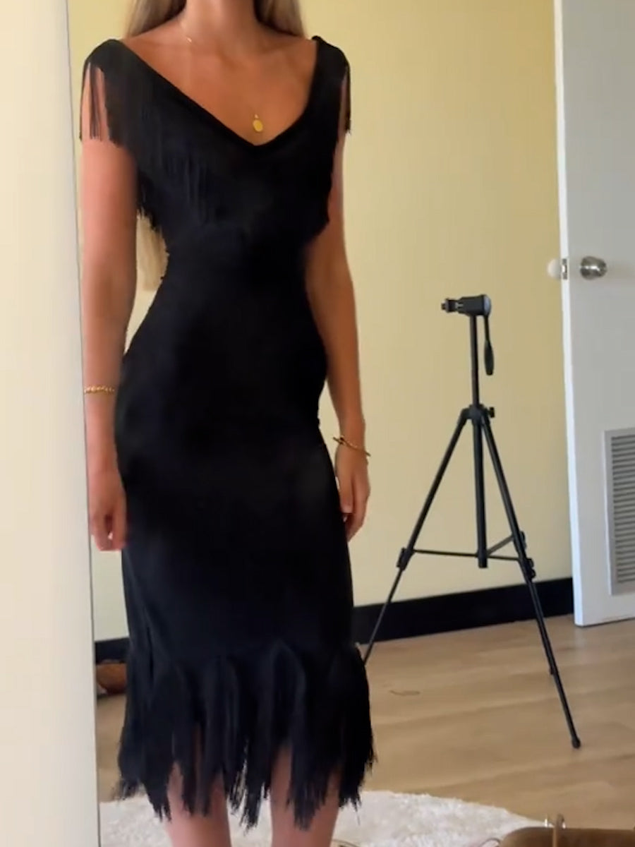Fringe Midi Dress