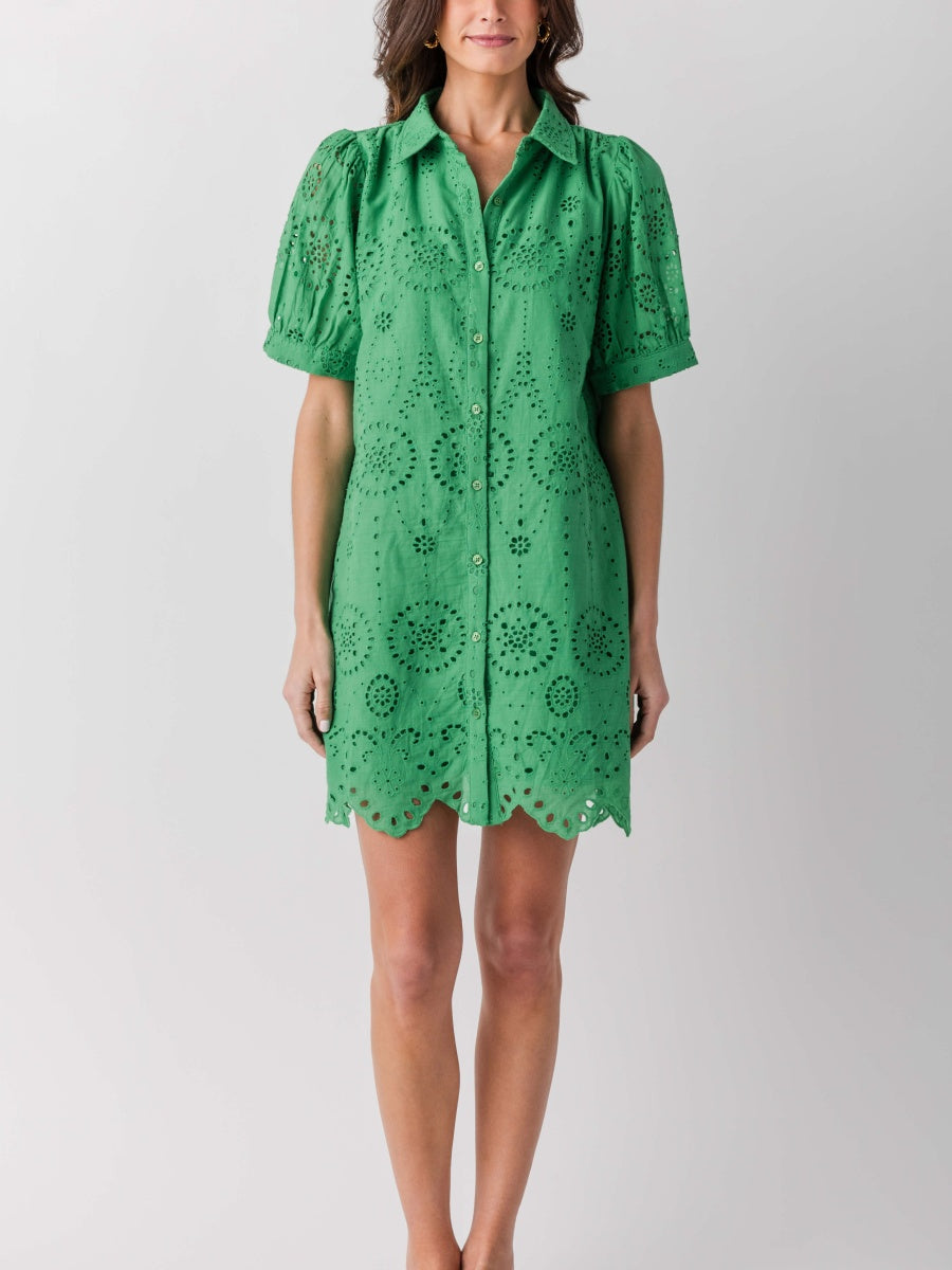 Eyelet Shirt Dress