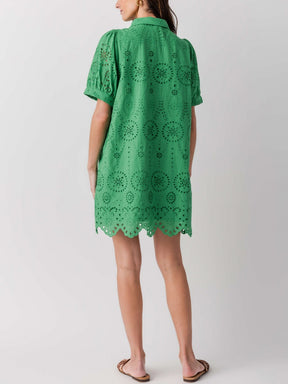 Eyelet Shirt Dress