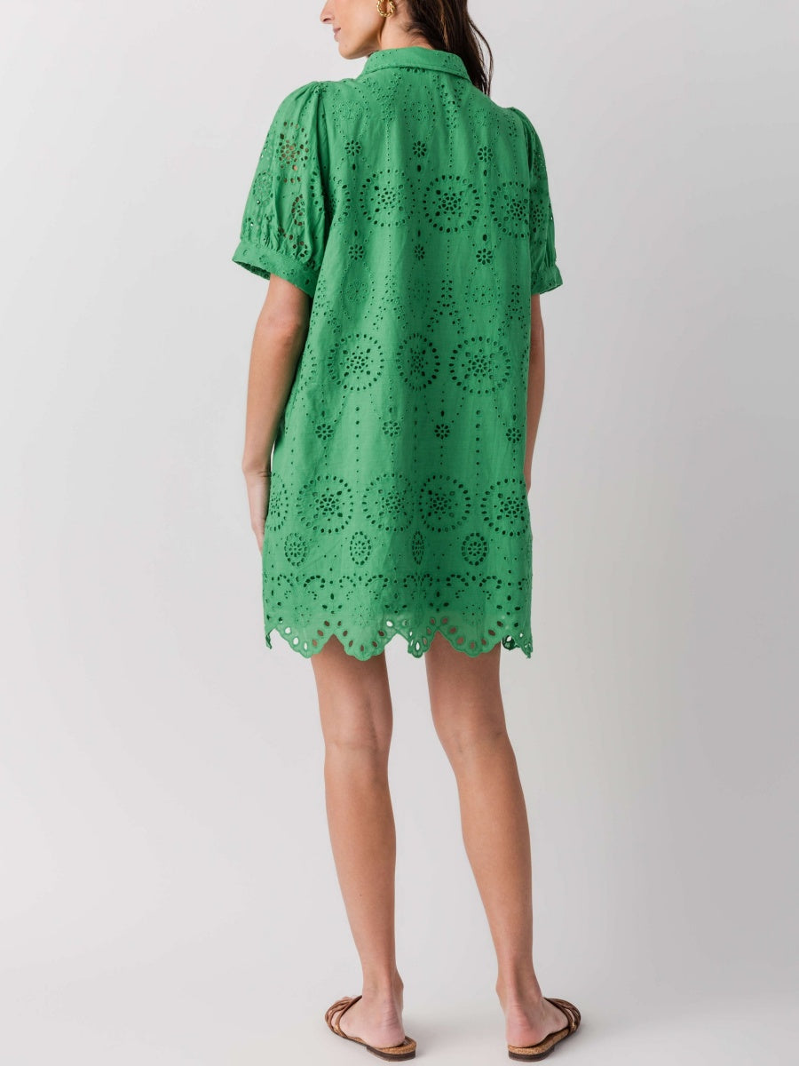 Eyelet Shirt Dress