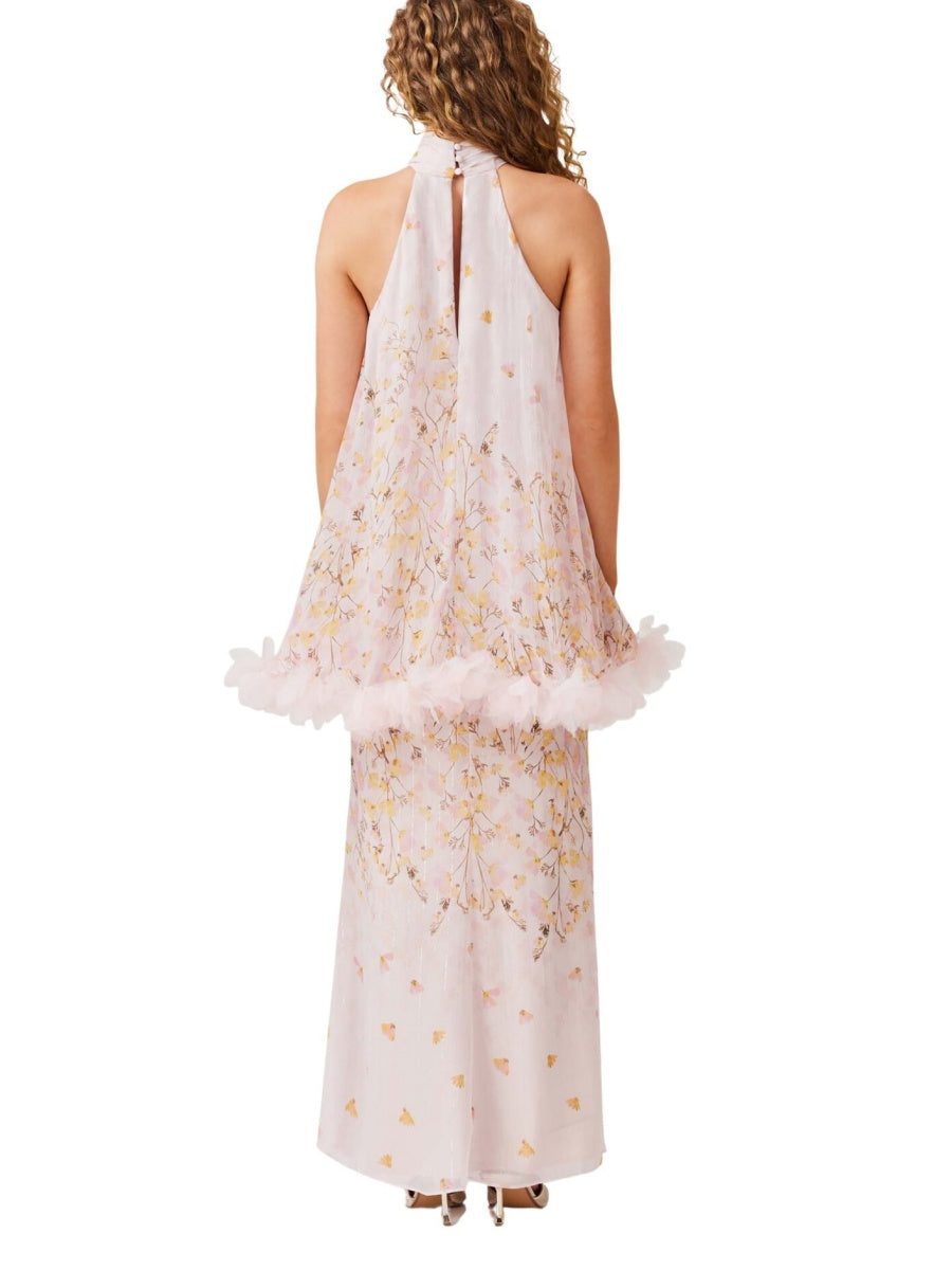 Elegant Floral Print Chiffon Set