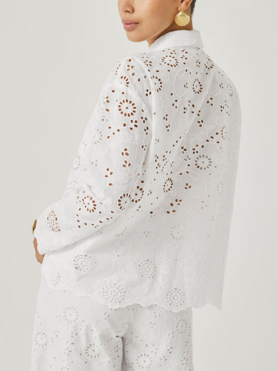 Eyelet Button Down Set