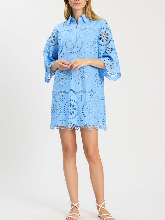 Eyelet Tunic Dress